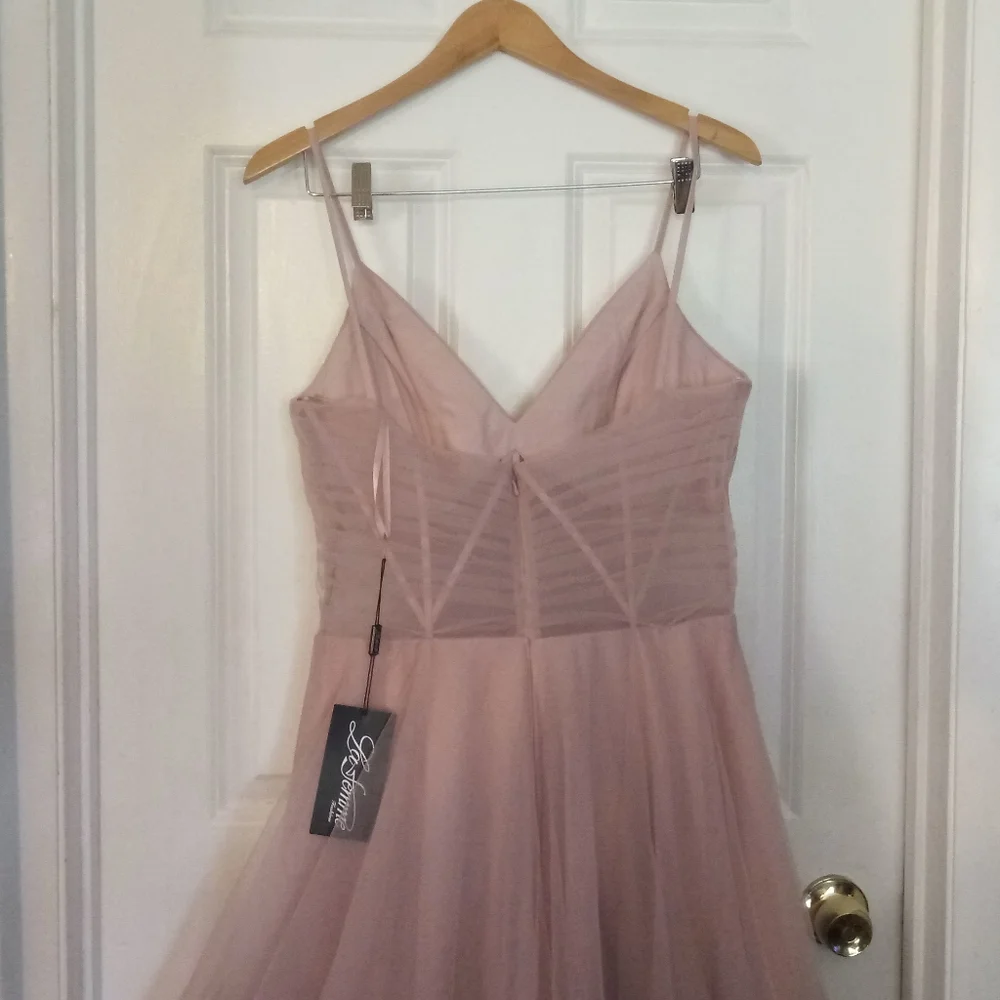 La Femme Illusion A-Line Tulle Ball Gown Size 14 - Picture 8 of 15